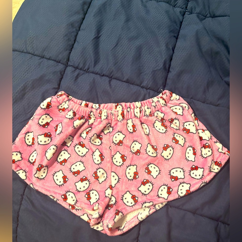 NWOT women’s Hello Kitty Pink fluffy Lounge Shorts